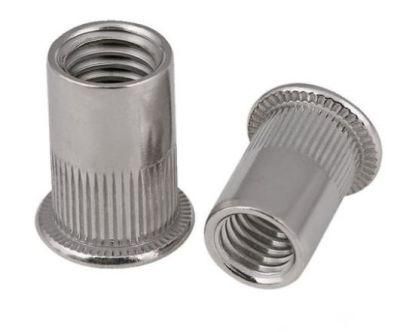 Stainless Steel Galvanized Zinc Steel Pre Bulbed Threaded Inserts Slotted Body Inserts Cross Nut Plusnut Lantern Rivet Nut