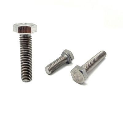 High Strength DIN 933 Full Thread 304 316 Stainless Steel Hex Head Bolts
