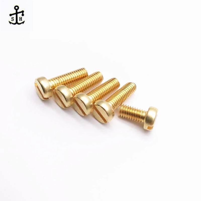 Pan Head DIN84 Screws Brass Slotted Cheese Head Machine Screw DIN 84