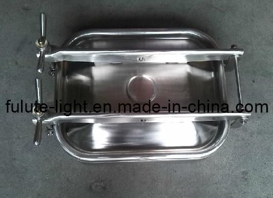 Sanitation Inox Tank Manhole Cover Door Manway with Flange Sight Glass