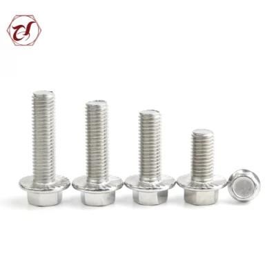 China Supplier Stainless Steel Flange Hex Head Bolt SS304 SS316 DIN6921 Bolt