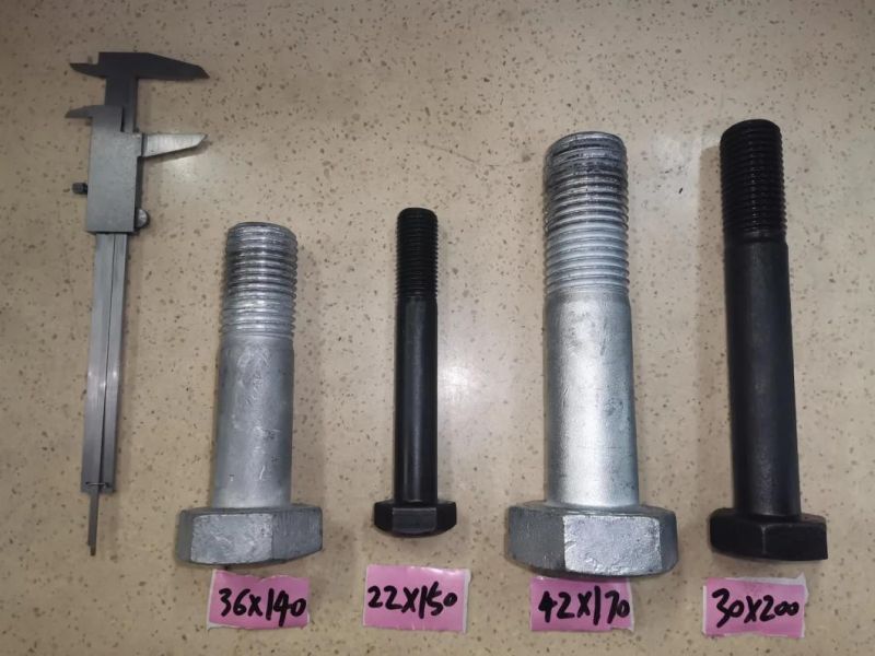 Black - Grade 10.9 - M30 - 1-1/4 - ASTM - A490m/A490 - Heavy Hexagon Head Bolt/Heavy Hex Bolt- Carbon Steel - Nl10 Weathering Steel