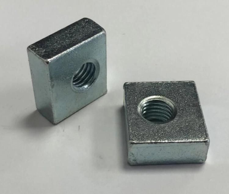 Carbon Steel Non Standard Customized Square Nut Zinc Plated