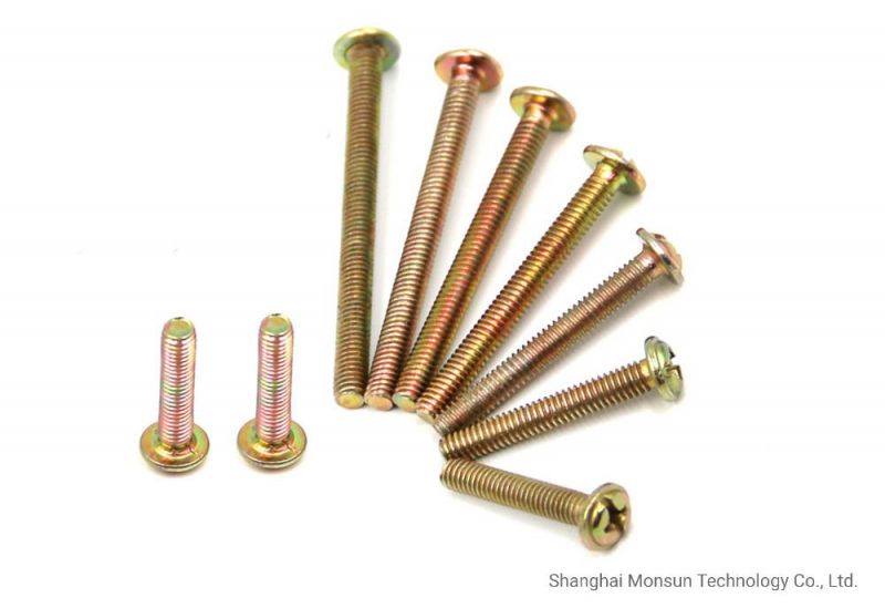 Tuss Head with Wafer Cross Slotted Combo Drive Cabinet Bolt Handle Screw