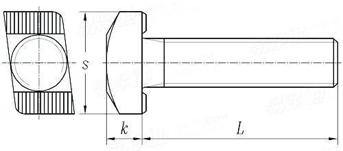 T Bolt Bolts and Nuts SS304 Zinc Coated Steel T Shape Bolt Made in China
