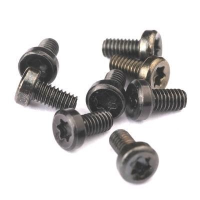 Customized Cup Head Torx Full Thread Anodized Black Titanium Screw