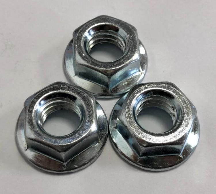 DIN6923 Carbon Steel Hex Head Flange Nut Zinc Plated