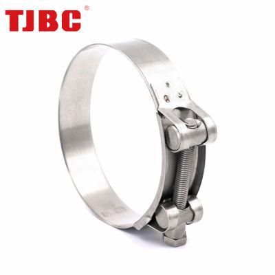 227-239mm T-Bolt Hose Unitary Clamps Zinc Plated Steel Adjustable Heavy Duty Tube Ear Clamp