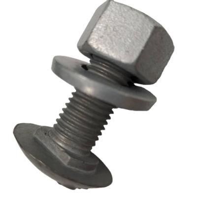 Guardrail Bolt Screw Highway Round Bolt High Tensile Black Zinc Galvanized