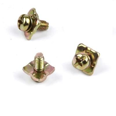 Flat Head Shoulder Rivet Screw with Slotted Cutting