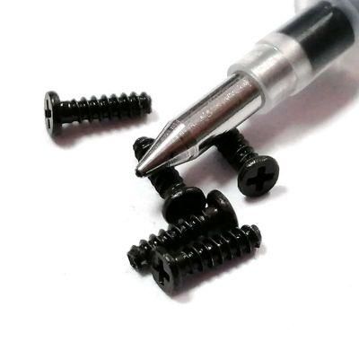 Black Zinc Plated Ultra Low Head Phillips Precision Steel Screw