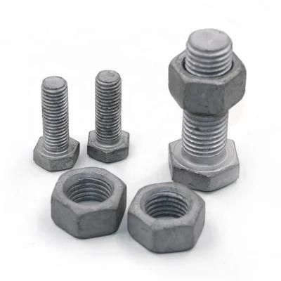 DIN 933 DIN-931 8.8 Grade Hot Dipped Galvanized Hex Bolt and Nut