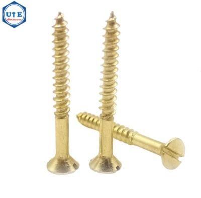 High Quality H62 Brass Slot Drives Csk Head Wood Screw DIN97 Wood Self Tapping Screw