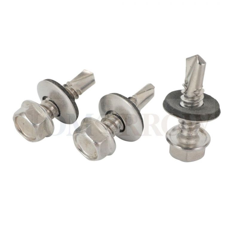 Made in China Factory One-Stop Service Stainless Steel 410, 304, 316 Hexagon (Hex) Head Self-Drilling Screw DIN7504 (K) , ISO15480, ASME B18.64