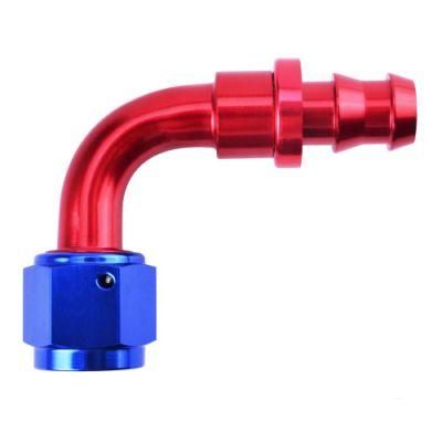 an 12 Fuel Push-on Hose End 90 Degree Oil Cooler Hose Fitting Reusable Hose End Adapter
