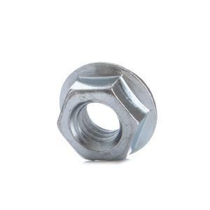 DIN6923 Yellow Plate and Blue White Zinc Palte Hex Flange Cap Serrated Lock Nut