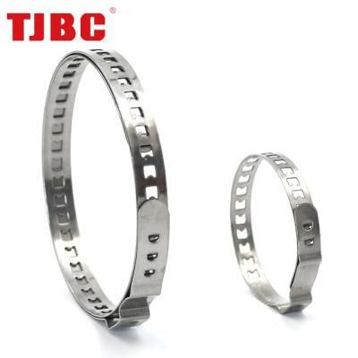 304ss Stainless Steel Adjustable Single Ear Hose Clamp, CV Joint Clamp, 20-45mm