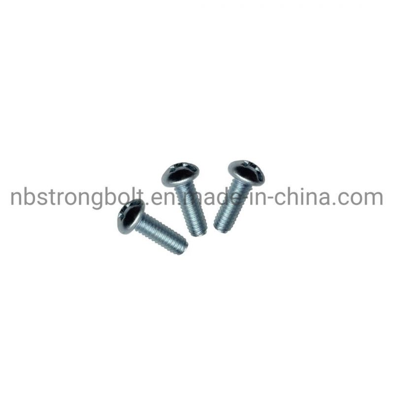 Philps/Slot Pan Head Thread Rolling Screw #8-32X1/2" Zinc Plated Cr3+