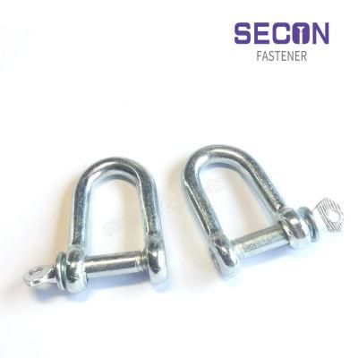 China Export Factory Hot Sale 2 Pk 3/4&quot; Rigging Hardware D Shackle with Black Powder Coat Surface Treatment