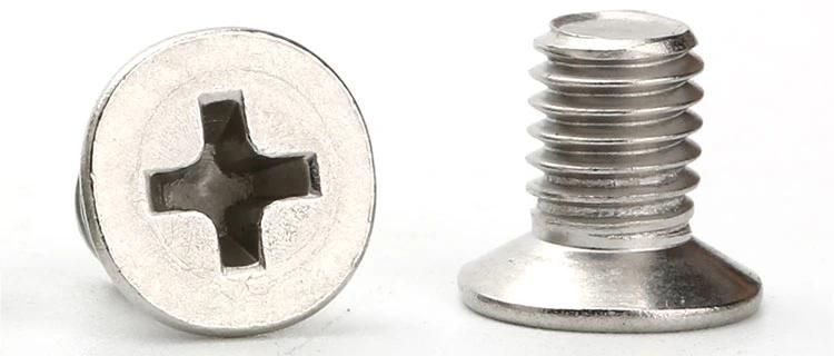Micro Mini Stainless Steel Phillips Countersunk Flat Head Cross Screw