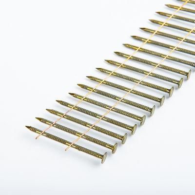 Chisel Point Smooth Shank Yellow Painted Wood Pallet Coil Nails