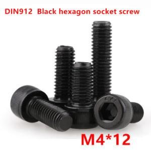 DIN912-M4-12-Black-Grade-12-9-Alloy-Steel-Hexagon-Socket-Hex-Head-Cap-Screw