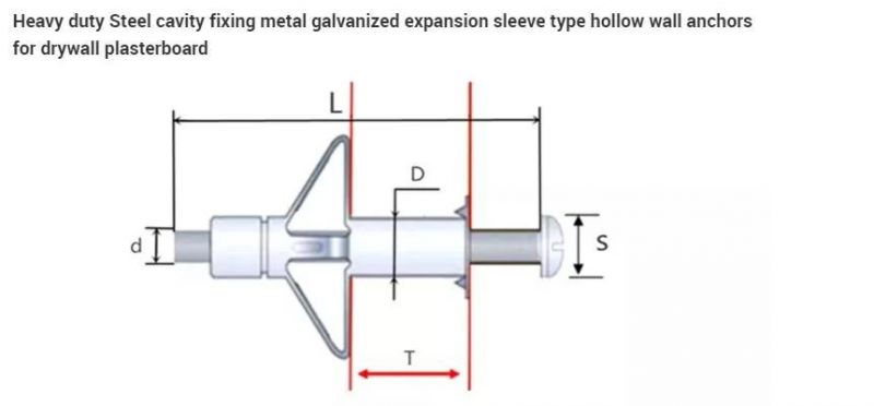 Carbon Steel Galvanized Hollow Wall Anchor