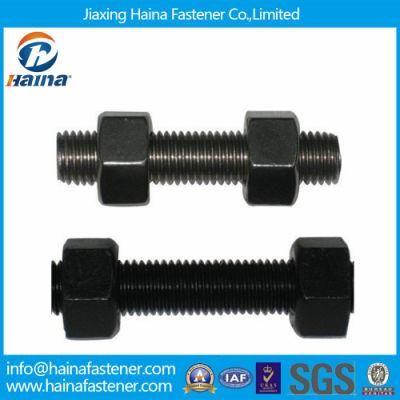 Stud Bolt and Heavy Hex Nut (A194-2H, A193-B7) in Black