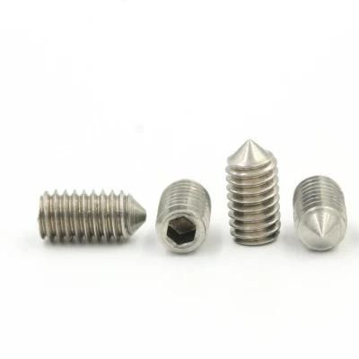 Factory Direct Sale Aluminum Hexagon Socket Screws A4 Stainless Steel Grub Inch Slotted Set Screw