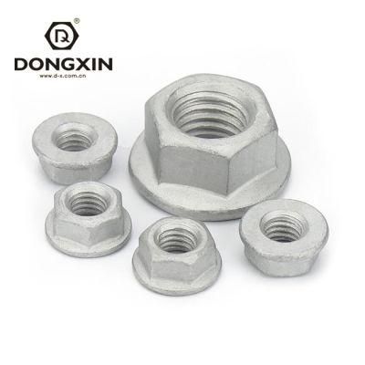 M6 M7 M8 Hot Galvanizing Hex Flange Nut