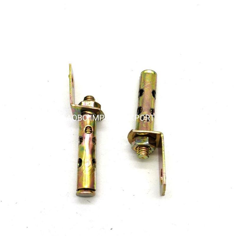 Hot Product Yellow Zinc Plated Sleeve Anchor with 9 Holes and Hex Nut and Stamping