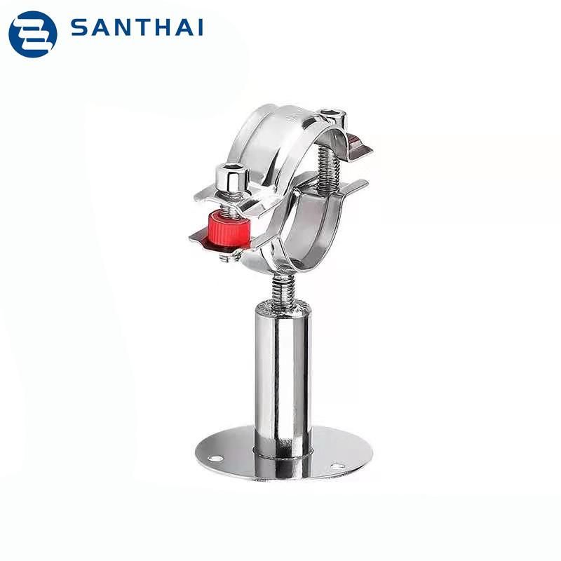 Good Quality Santhai Round Oval Tube Hanger Bolt Type Sanitary Stainless Steel Pipe Holder for Fixing Pipe