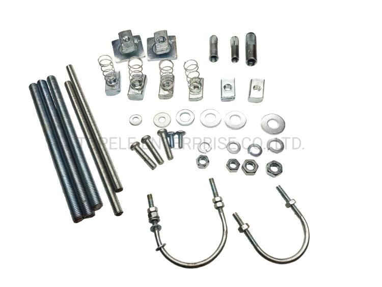 M6 M8 M10 Steel Electro Galvanized Unistrut Channel Nut Long Type for Base Dimensions 41 X 41mm Strut Channel