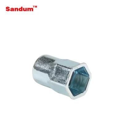 Factory Direct Sale Zinc-Plated Semi-Hexagon Rivet Nut