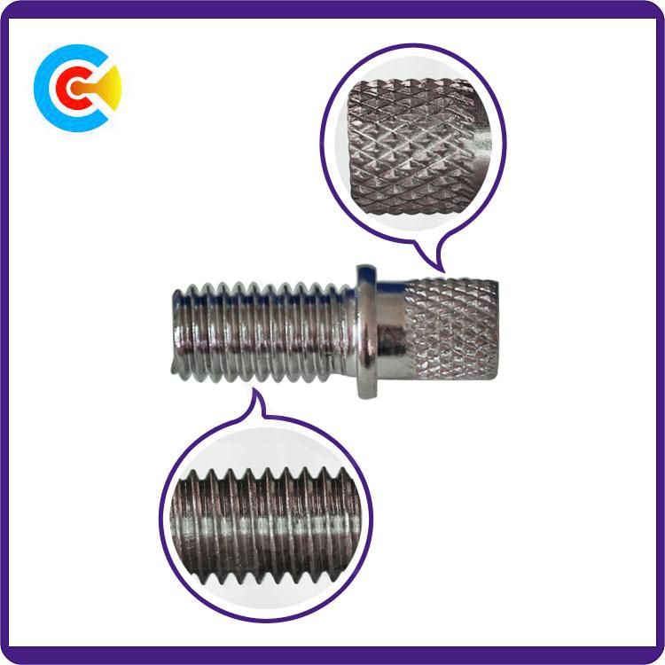 Customizable Steel Steel Black Finish Knurled Thumb Screw with Washer