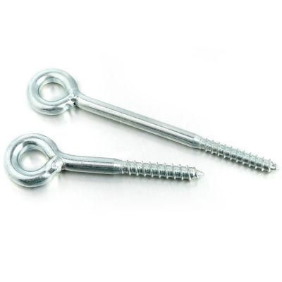China Custom Sizes Small SS316 Open Eyes Hook Screw Long Metal Stainless Steel Weld 45mm M8 Sheep Eye Screws