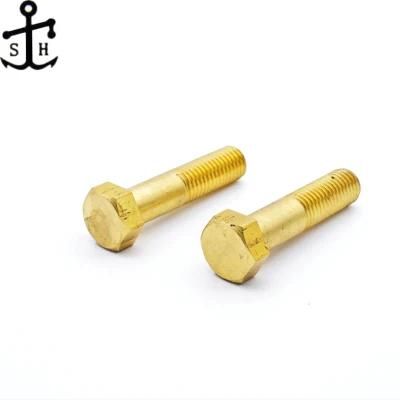 China Factory Directly Brass Hex Head Screw Bolts DIN 931 M8 M10 M12
