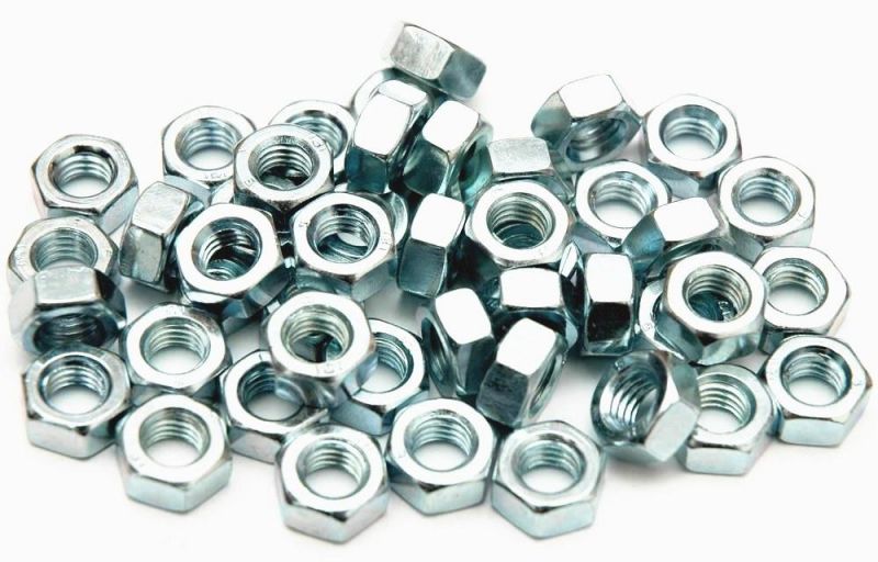 Zinc Coated M6 M8 M10 M12 M20 DIN934 Hex Nut