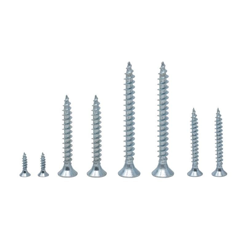 White Zinc Plated Csk Pozi Screw Chipboard Screws