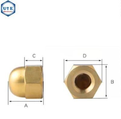 Yiwu Manufacture High Quality Brass Hex Dome Acron Hex Nuts DIN1587 From M6 to M16