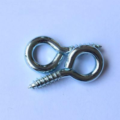 Zinc Plated Metal Large Vine Eye and Wood Eye Screw