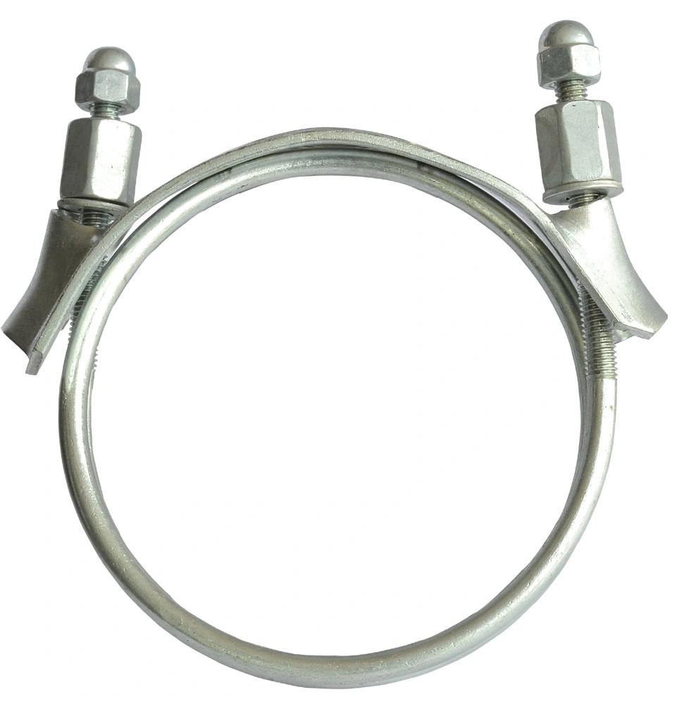 Galvanized Carbon Steel Zinc Plated Double Bolt Hose Clamp