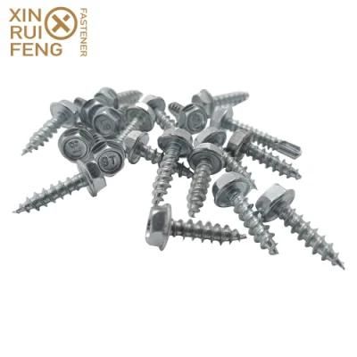 White Zinc Plated Hex Head Self Tapping Screw High Quality Fastener