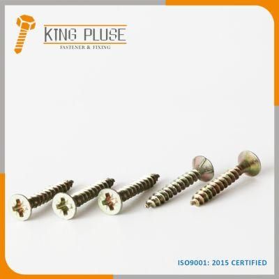 High Quality DIN7505 Chipboard Screws Yellow Zinc Plated