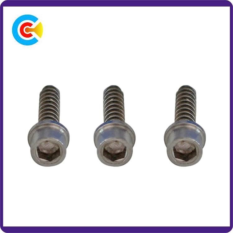 DIN/ANSI/BS/JIS Carbon-Steel/Stainless-Steel Hexagon Socket Cap Head Self Tapping Screws