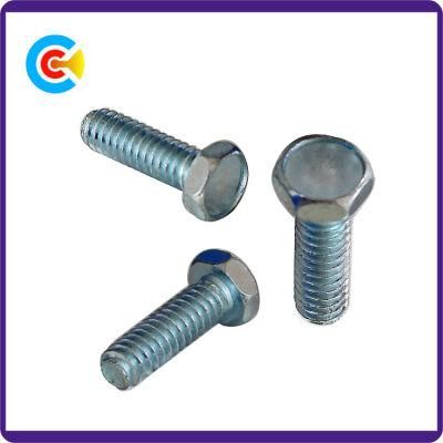 DIN/ANSI/BS/JIS Carbon-Steel/Stainless-Steel Galvanized Hexagon Flange Industrial Fasteners Industrial Screws