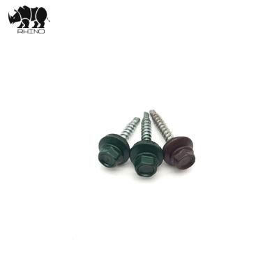 Painted Head Hex Washer EPDM Bounded Tail #1 #2 #3 #5 Self Drilling Roofing Screw