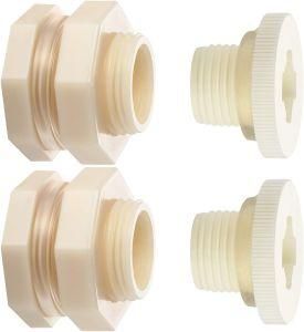 China Bulkhead Fitting with Plugs for Rain Barrels, Aquariums, Water Tanks, Tubs, Pools CPVC Pipe Fittings