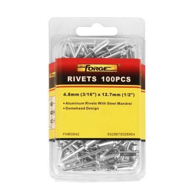 4.8*9.6mm Dome Head Aluminium Blind Rivets with Steel Mandrel