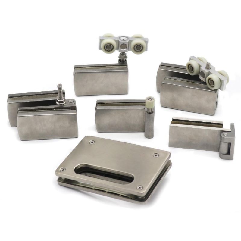 Heavy Duty Interior Glass Folding Door Hardware Fitting Patch